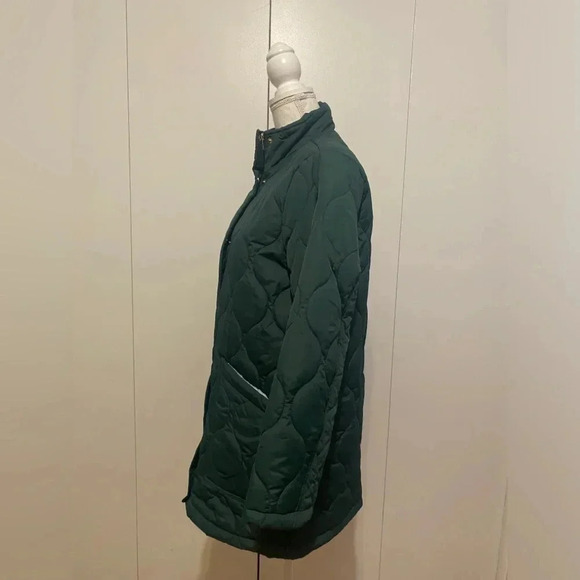 J. Crew Women’s Quilted lightweight puffer Jacket Olive Green Size Small - Picture 4 of 9